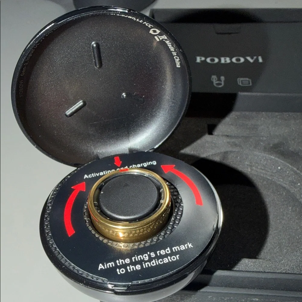 (004) Pobovi Black Charging Ring (sz.8)